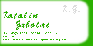katalin zabolai business card
